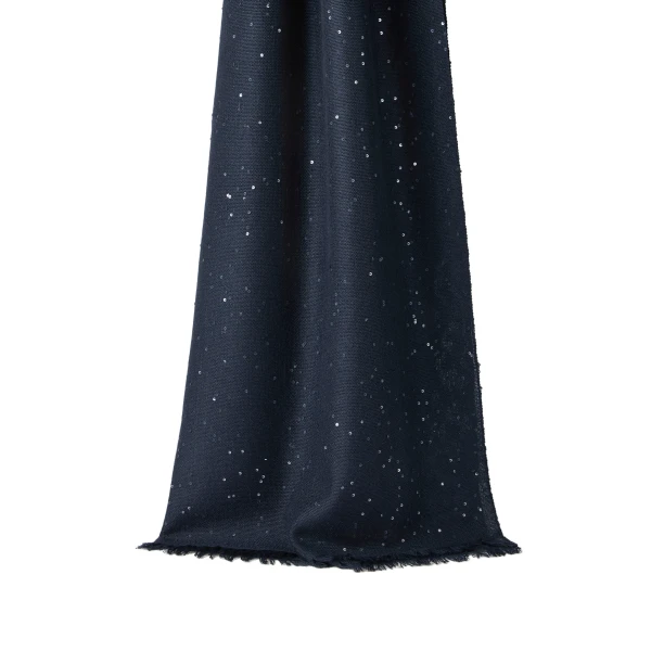 Brunello Cucinelli Cashmere and silk Diamond yarn scarf in Blue | Scarves | Luxury Shoes 