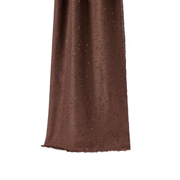 Brunello Cucinelli Cashmere and silk Diamond yarn scarf in Brown | Scarves | Luxury Shoes 