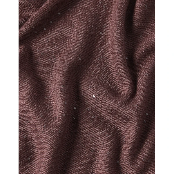 Brunello Cucinelli Cashmere and silk Diamond yarn scarf in Mauve, view 3 | Scarves | Luxury Shoes 