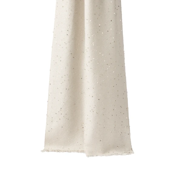 Brunello Cucinelli Cashmere and silk Diamond yarn scarf in Oyster | Scarves | Luxury Shoes 