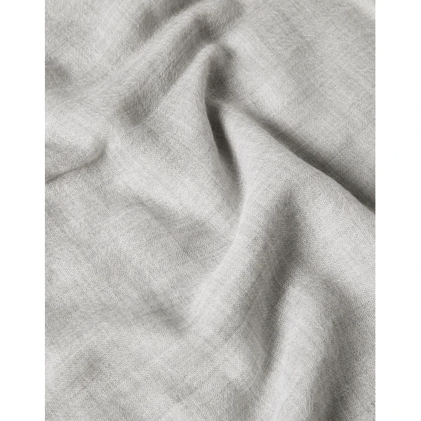 Brunello Cucinelli Cashmere and silk scarf in Light Grey, view 3 | Scarves | Luxury Shoes 