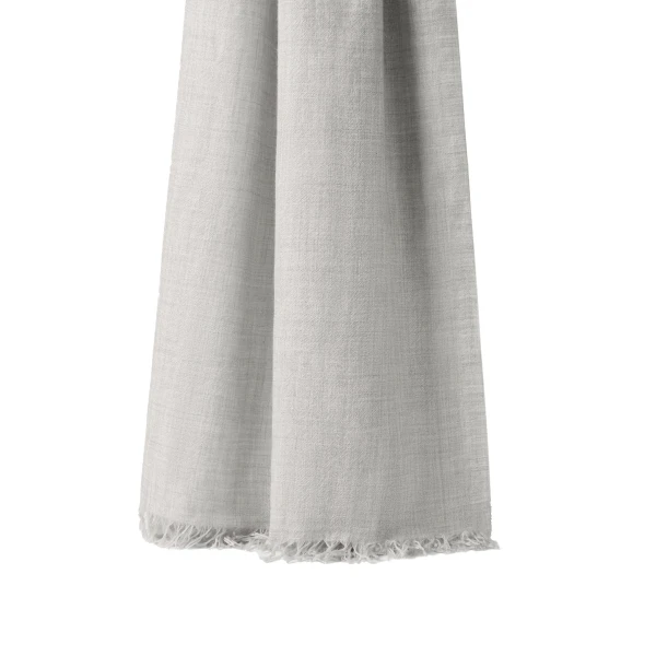 Brunello Cucinelli Cashmere and silk scarf in Light Grey | Scarves | Luxury Shoes 