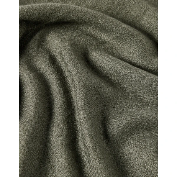 Brunello Cucinelli Cashmere and silk scarf in Origano, view 3 | Scarves | Luxury Shoes 