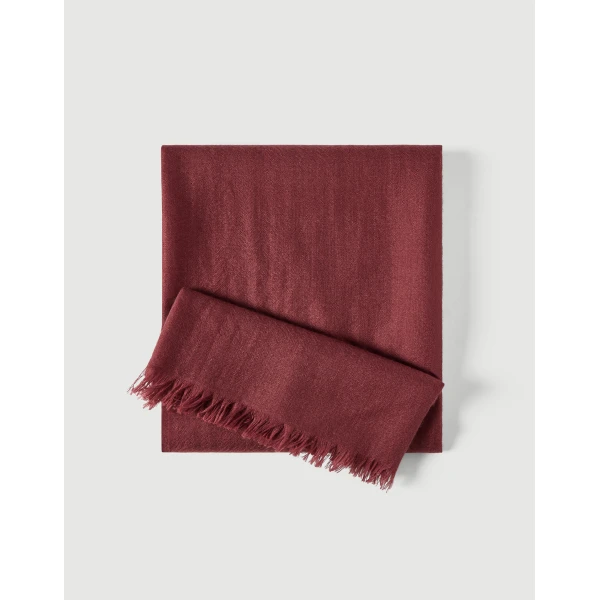 Brunello Cucinelli Cashmere and silk scarf in Red, view 2 | Scarves | Luxury Shoes 