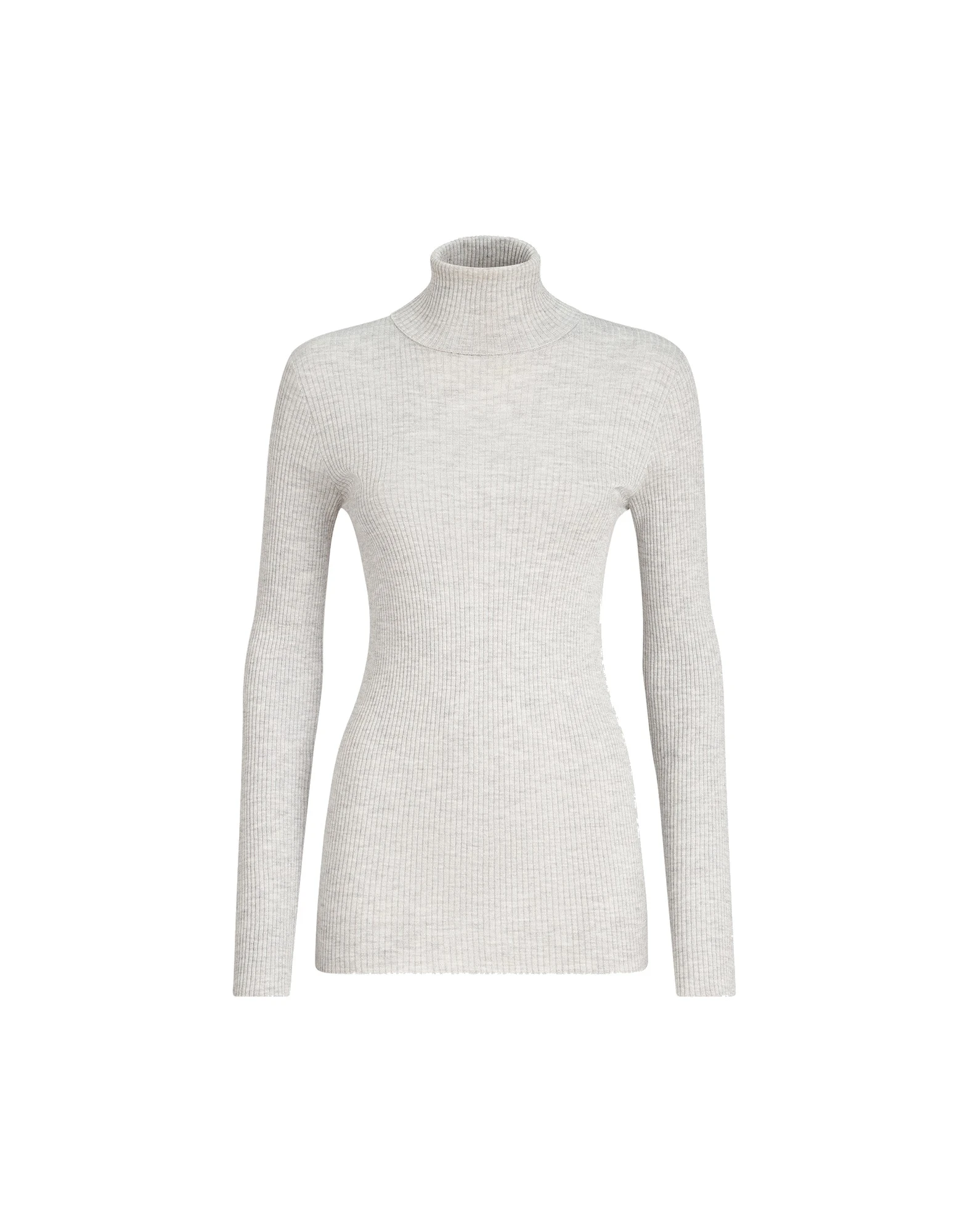 Brunello Cucinelli Cashmere and silk turtleneck sweater in Light Grey Brunello Cucinelli