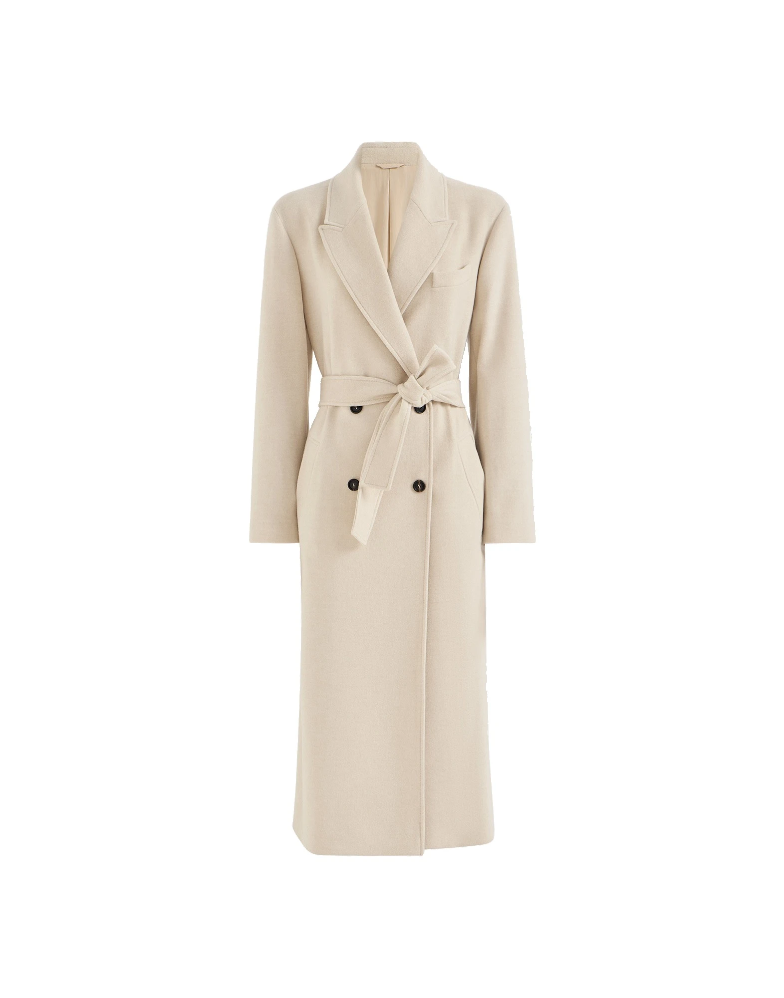 Brunello Cucinelli Cashmere coat with belt and monili in Beige | Buy Coats at Luxury Shoes Brunello Cucinelli Cashmere coat with belt and monili in Beige