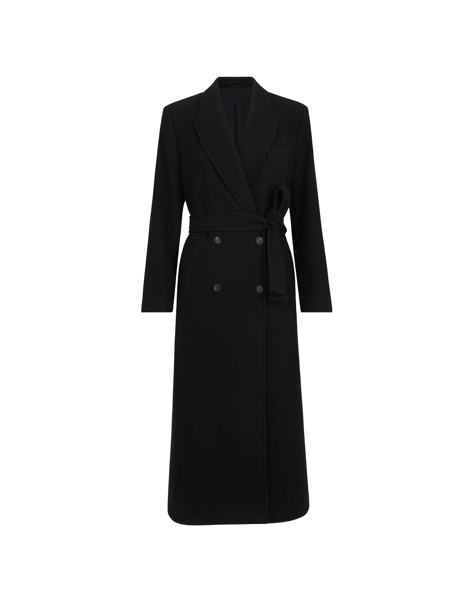 Brunello Cucinelli Cashmere coat with belt and monili in Black | Buy Coats at Luxury Shoes Brunello Cucinelli Cashmere coat with belt and monili in Black