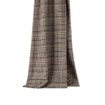 Brunello Cucinelli Cashmere houndstooth scarf in Brown | Scarves | Luxury Shoes 