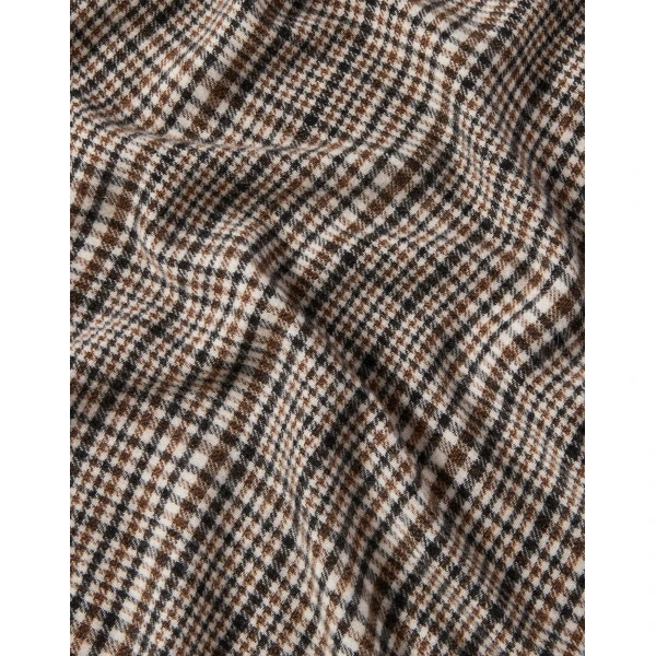Brunello Cucinelli Cashmere houndstooth scarf in Brown, view 3 | Scarves | Luxury Shoes 