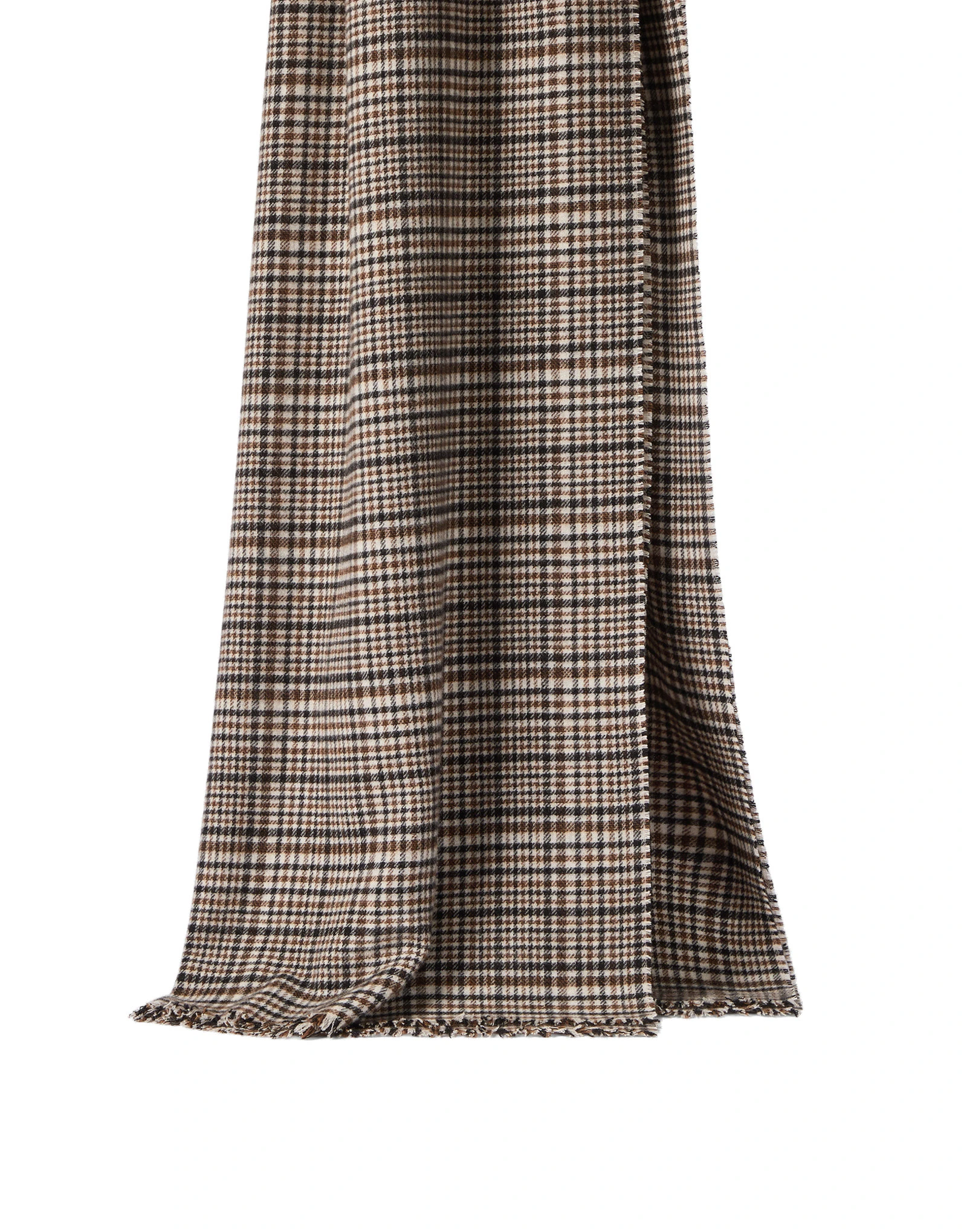 Brunello Cucinelli Cashmere houndstooth scarf in Brown Brunello Cucinelli Cashmere houndstooth scarf in Brown | Scarves | Luxury Shoes