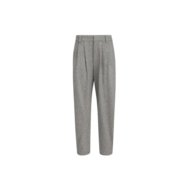 Cashmere jersey tailored trousers in Grey