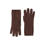 Brunello Cucinelli Cashmere knit gloves with monili in Brown | Gloves | Luxury Shoes 