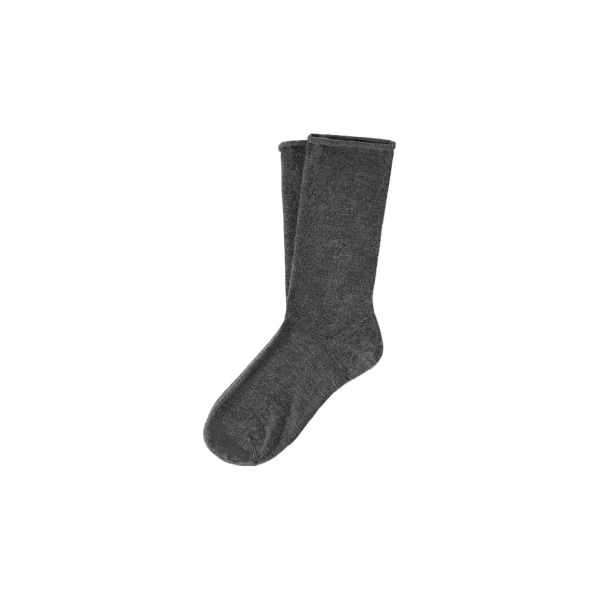Cashmere knit socks in Anthracite