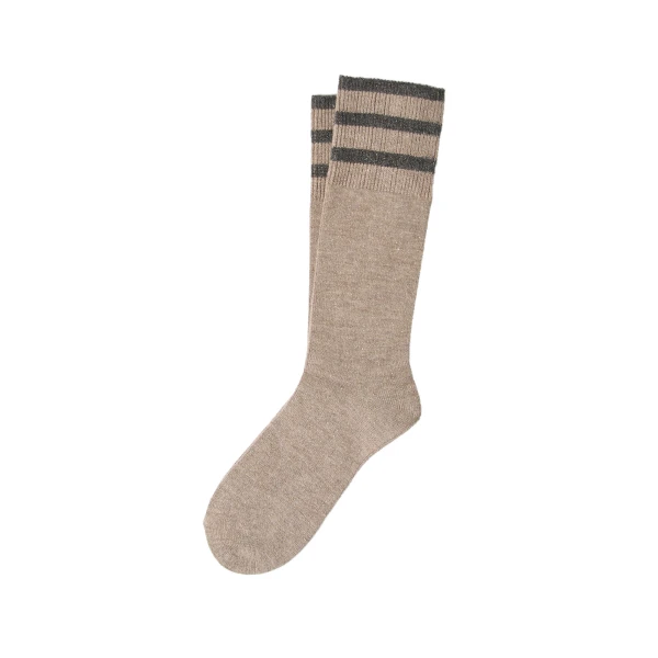 Brunello Cucinelli Cashmere knit socks in Beige | Accessories | Luxury Shoes 