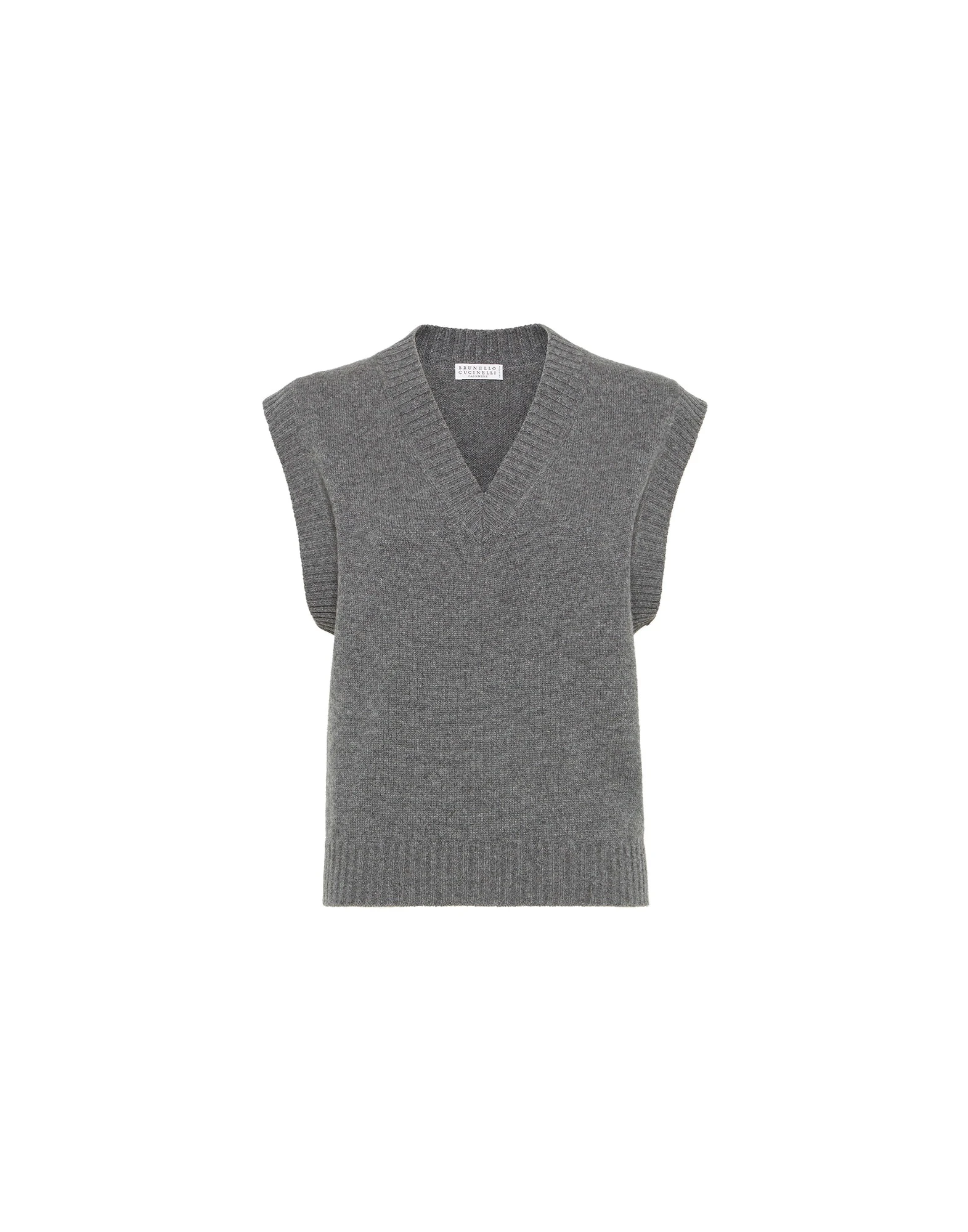 Brunello Cucinelli Cashmere knit vest in Grey Brunello Cucinelli