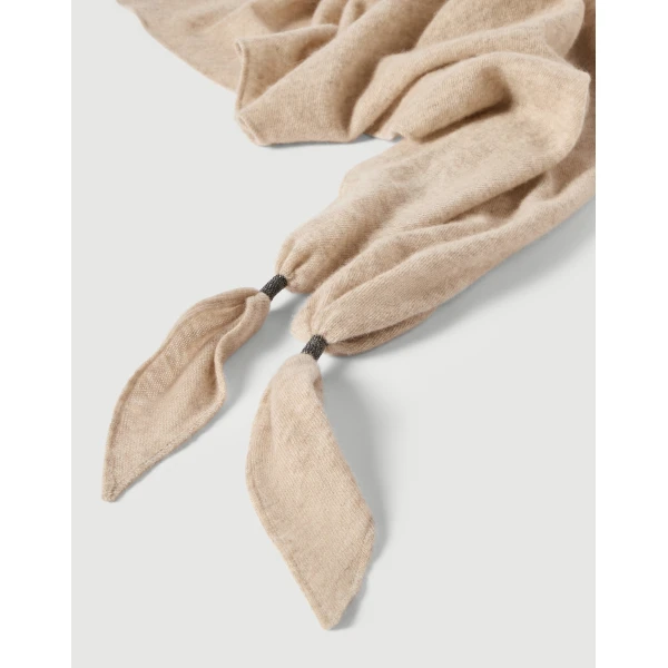 Brunello Cucinelli Cashmere scarf in Beige, view 2 | Scarves | Luxury Shoes 
