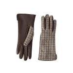 Brunello Cucinelli Checked flannel and leather gloves in Brown | Gloves | Luxury Shoes 