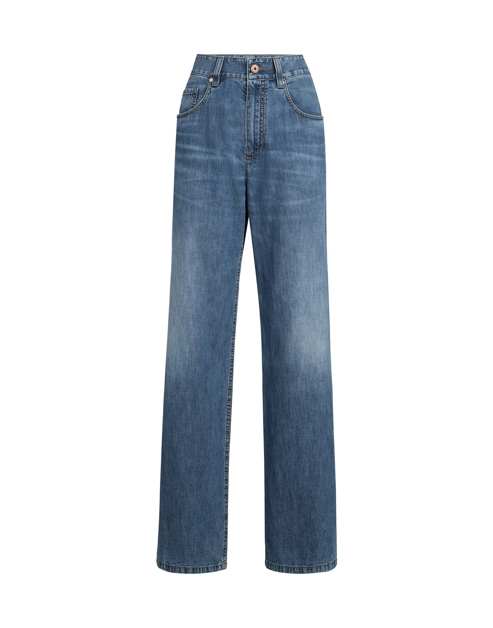 Brunello Cucinelli Contemporary Loose trousers in Denim | Buy Pants at Luxury Shoes Brunello Cucinelli Contemporary Loose trousers in Denim