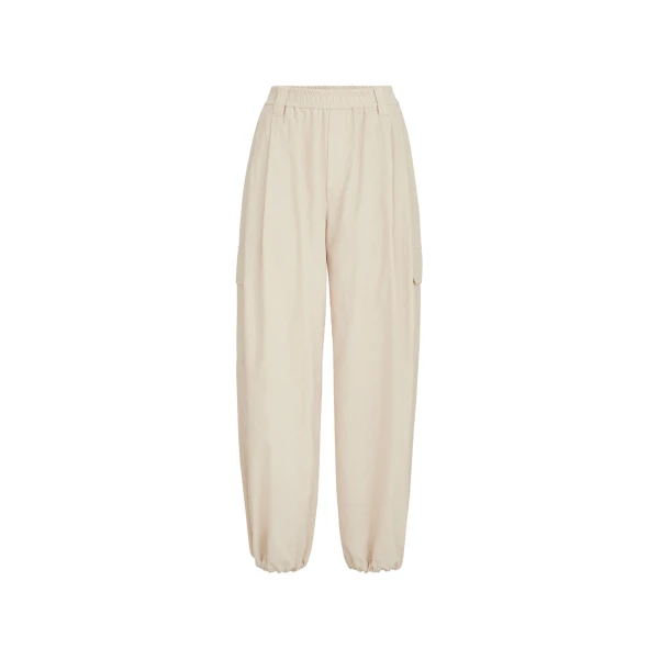 Corduroy baggy cargo trousers in Beige