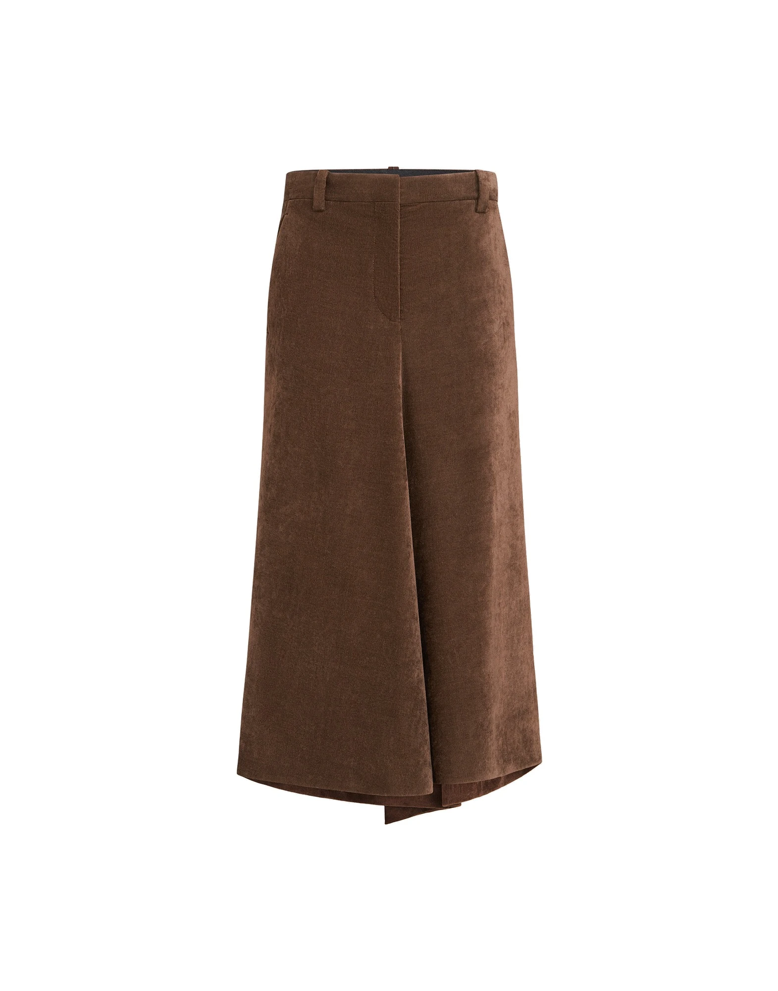 Brunello Cucinelli Corduroy flute skirt in Cigar | Buy Skirts at Luxury Shoes Brunello Cucinelli Corduroy flute skirt in Cigar