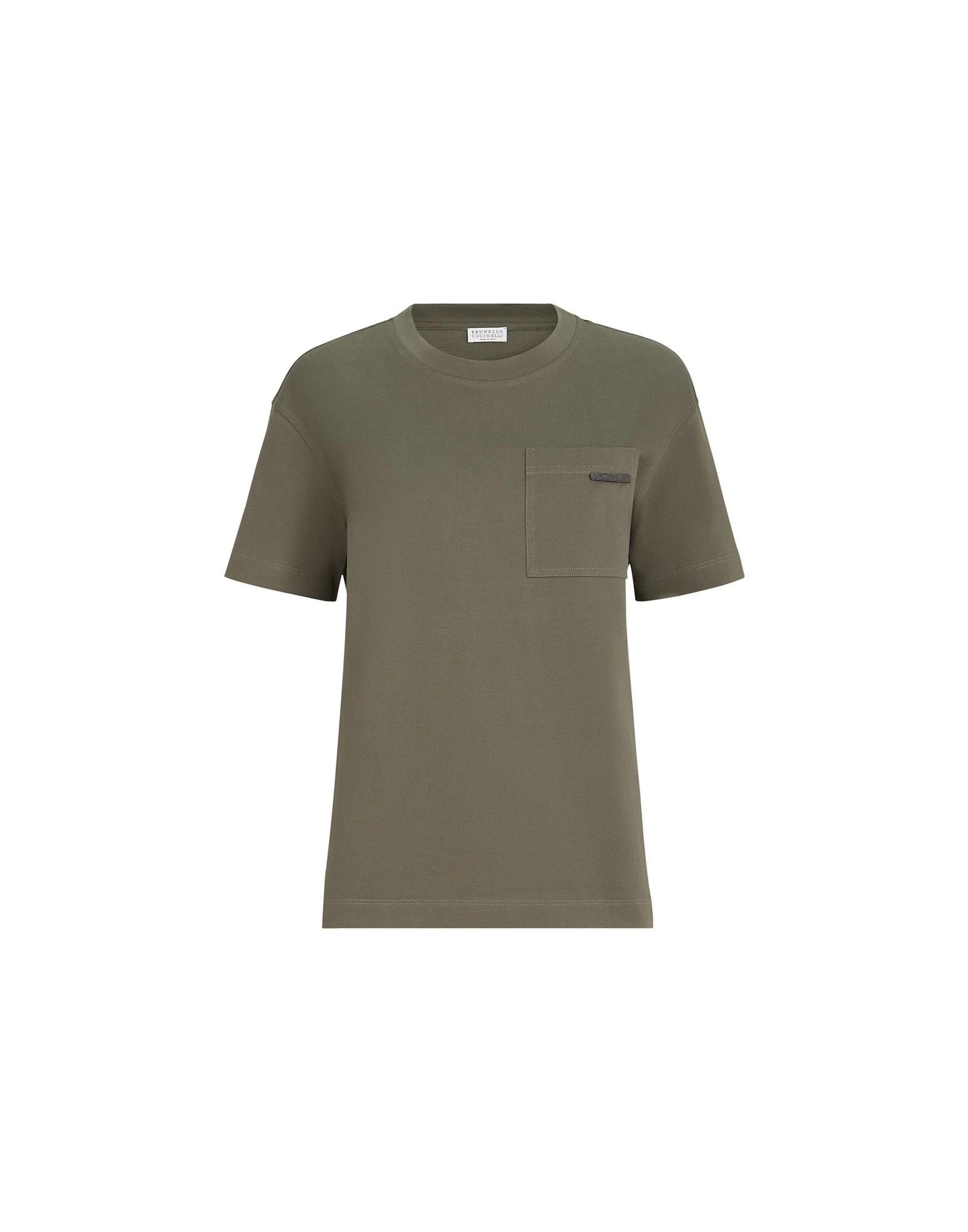 Brunello Cucinelli Cotton jersey T-shirt in Origano Brunello Cucinelli