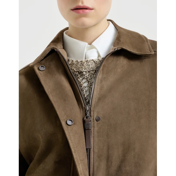 Couture suede jacket in Origano - Image 4