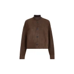 Brunello Cucinelli Couture suede outerwear jacket in Pine Cone Brown