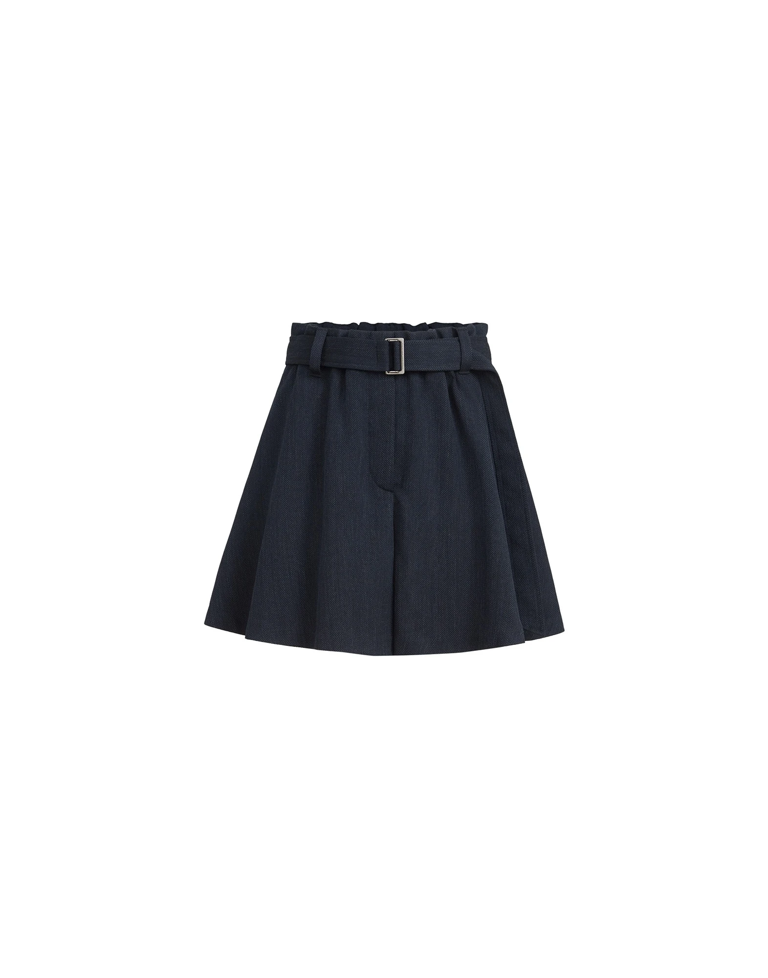 Brunello Cucinelli Crêpe chevron skirt-pants in Navy Blue Brunello Cucinelli