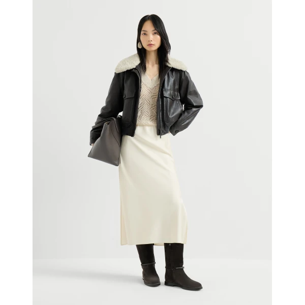 Dazzling Abstract Leaf sweater in Cream - Image 6