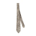 Brunello Cucinelli Dazzling Craquelé Embroidery Tie in Silver | Accessories | Luxury Shoes 