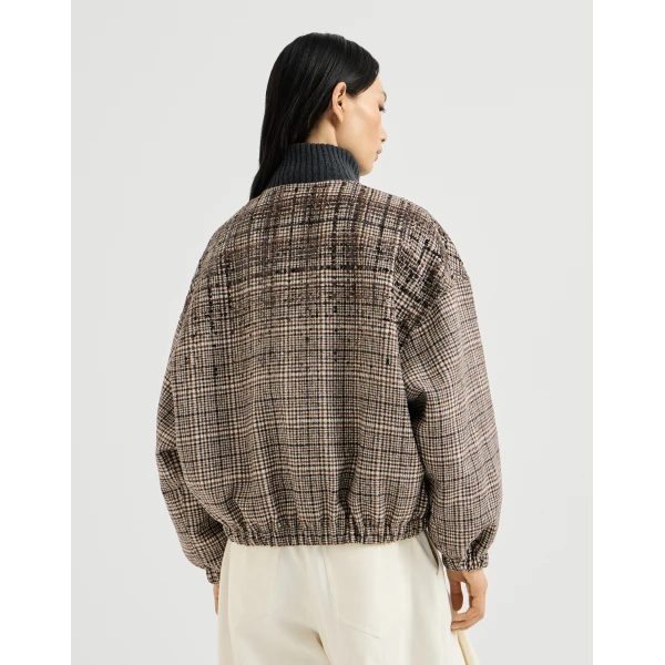 Brunello Cucinelli Dazzling Dégradé Embroidery Bomber jacket in Brown