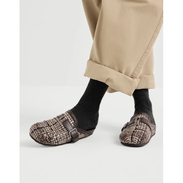 Dazzling Dégradé Embroidery slippers in Brown - Image 5