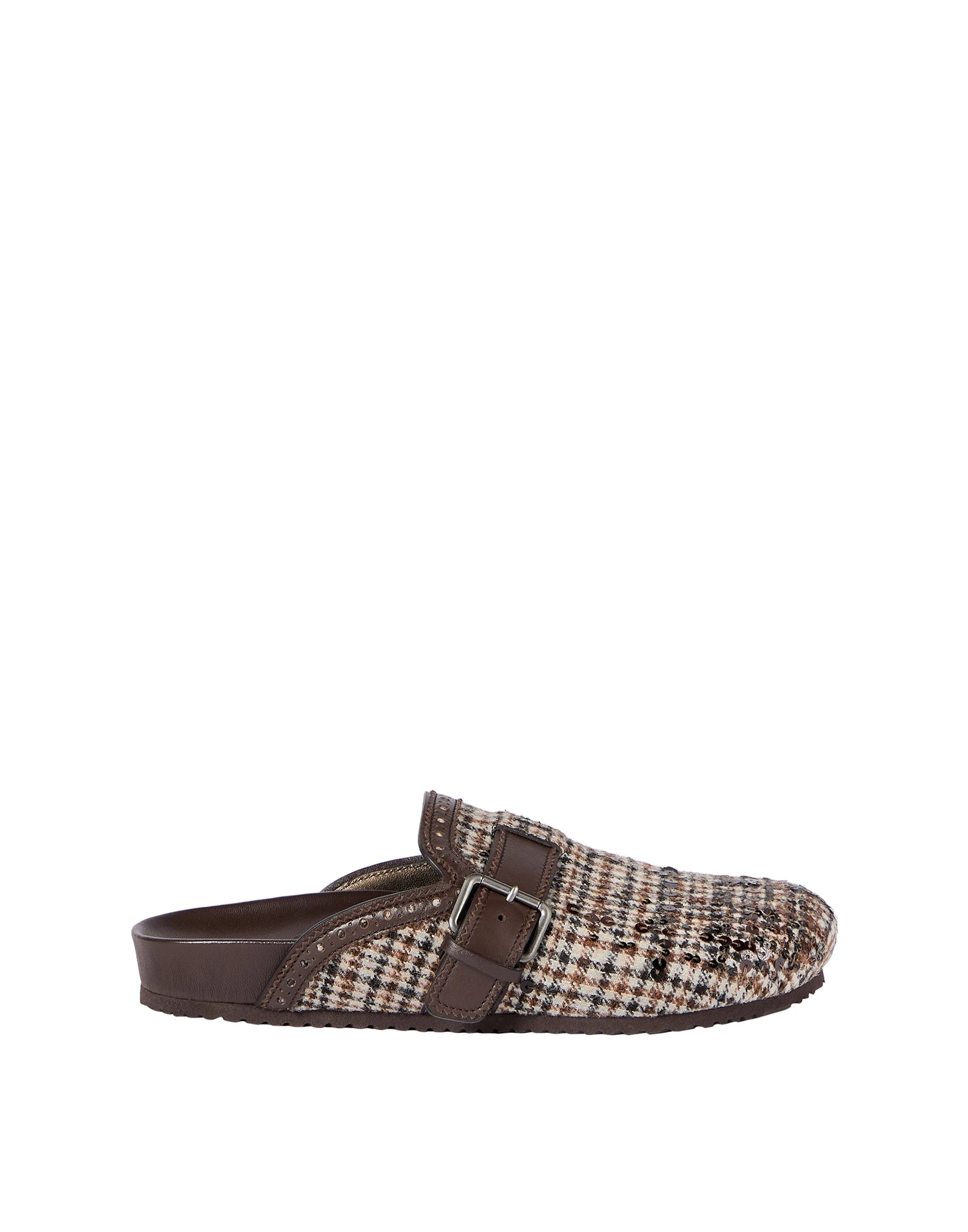 Brunello Cucinelli Dazzling Dégradé Embroidery slippers in Brown | Buy Slippers at Luxury Shoes Brunello Cucinelli Dazzling Dégradé Embroidery slippers in Brown