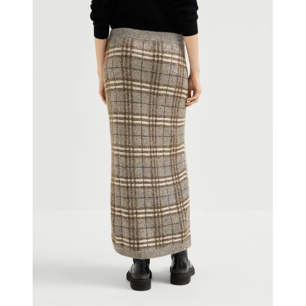 Dazzling Prince of Wales skirt in Light Brown - Image 3