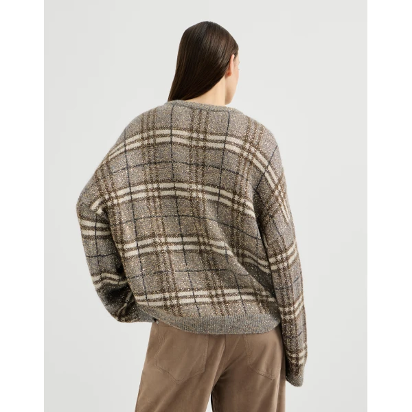 Dazzling Prince of Wales sweater in Light Brown - Image 3