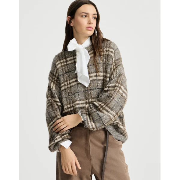 Dazzling Prince of Wales sweater in Light Brown - Image 5