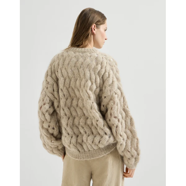 Dazzling Zigzag Cables sweater in Sand - Image 3