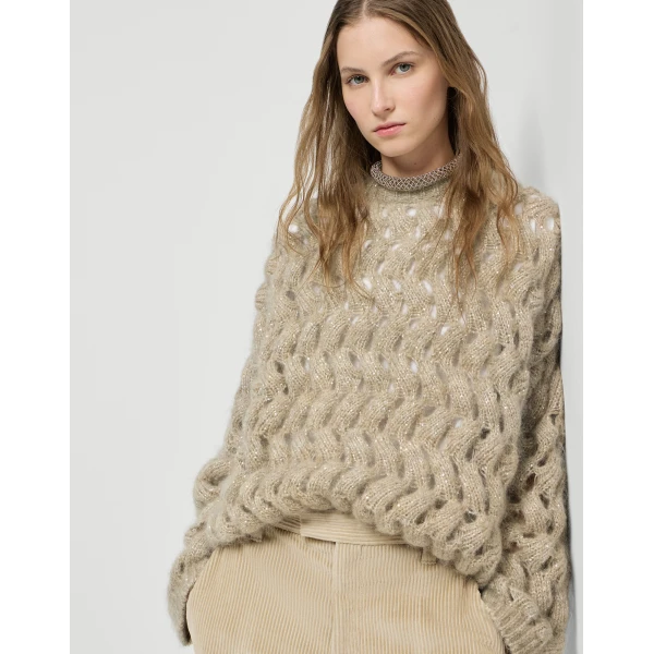 Dazzling Zigzag Cables sweater in Sand - Image 5