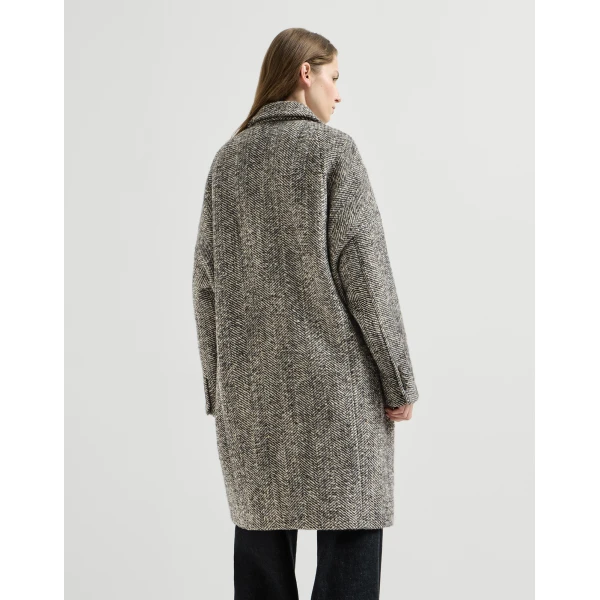 Brunello Cucinelli Dazzling chevron coat in Brown