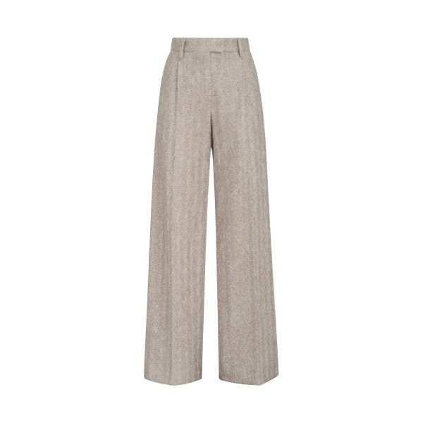 Dazzling chevron embroidery trousers in Grey