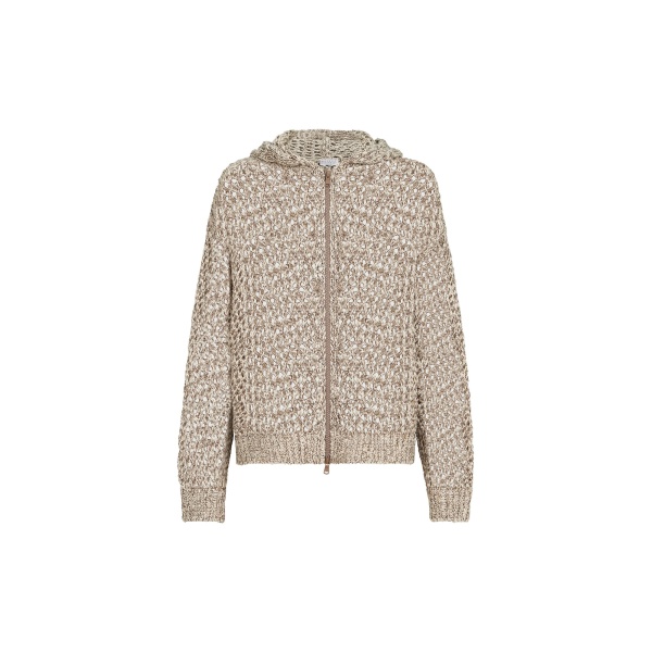 Brunello Cucinelli Dazzling chiné net cardigan in Rope