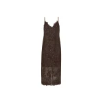 Brunello Cucinelli Dazzling lace embroidery dress in Brown Gianduia | Dresses | Luxury Shoes 