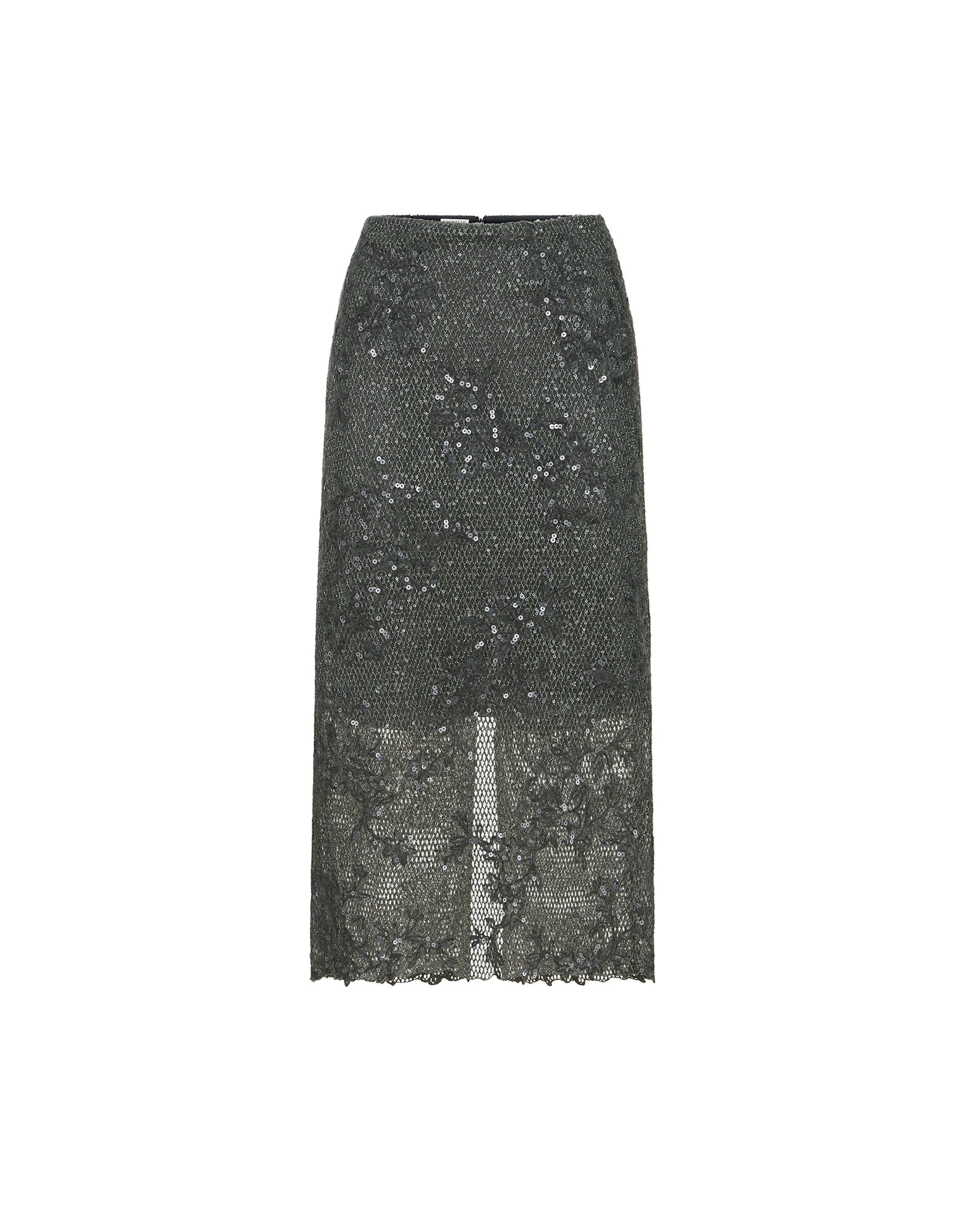 Brunello Cucinelli Dazzling lace embroidery skirt in Dark Grey Brunello Cucinelli