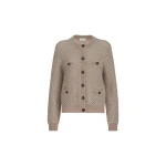 Brunello Cucinelli Dazzling net cardigan in Light Brown | Cardigan | Luxury Shoes 