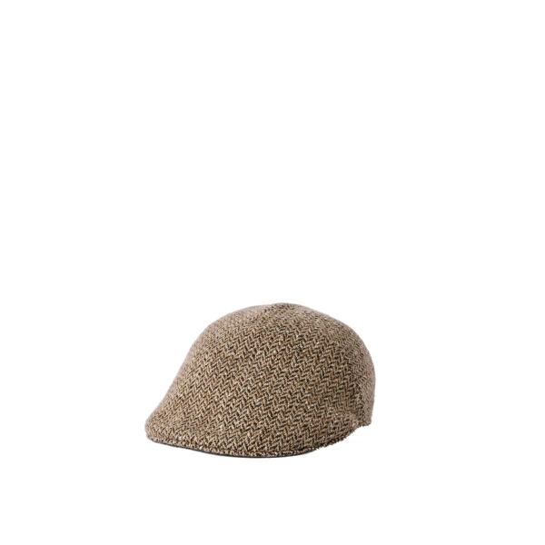 Brunello Cucinelli Dazzling & sparkling chevron flat hat in Light Brown | Hats | Luxury Shoes 