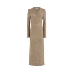 Brunello Cucinelli Dazzling texture knit dress in Light Brown