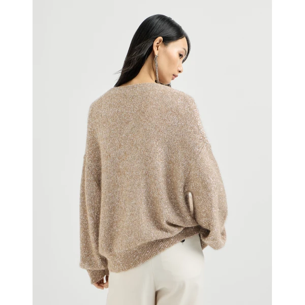 Dazzling texture sweater in Light Brown - Image 3