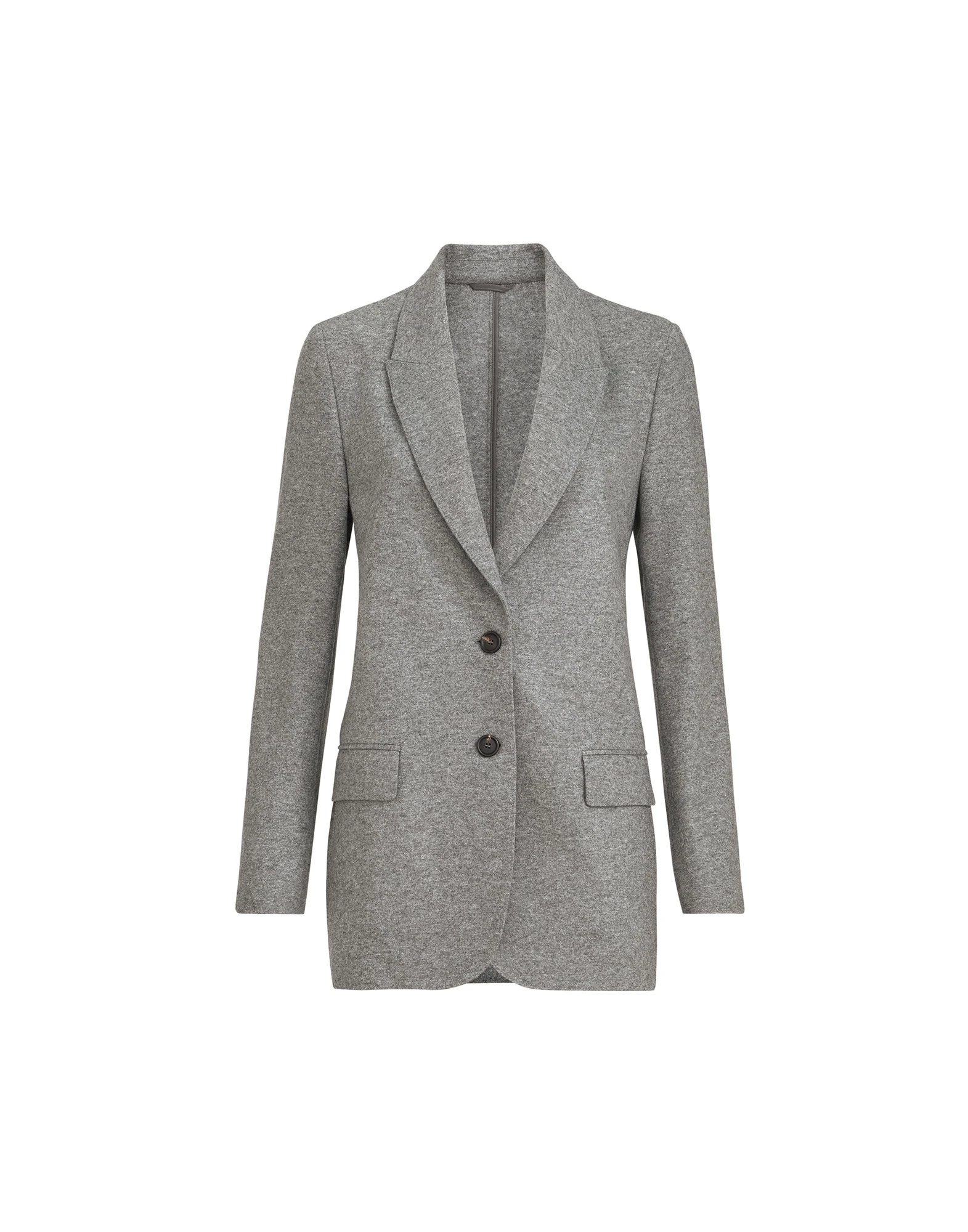 Brunello Cucinelli Deconstructed jersey jacket with monili in Grey | Buy Jackets at Luxury Shoes Brunello Cucinelli Deconstructed jersey jacket with monili in Grey