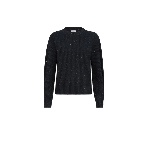 Diamond yarn English rib sweater in Cobalt
