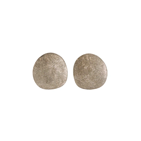 Disc Shimmer Earrings in Silver